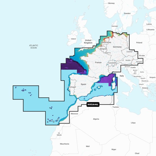 Garmin Navionics Vision+ NVEU646L Europe, Central & West