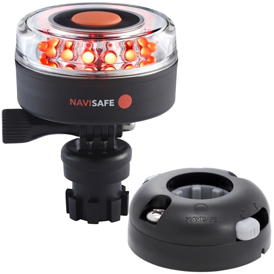 Navisafe Navilight All RED 360 Degree 2NM w/Navimount Base & Horizontal Mount - Black