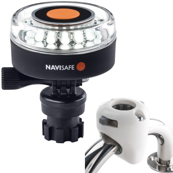 Navisafe Navilight 360 Degree 2NM White w/Navimount Base & Rail Mount - White