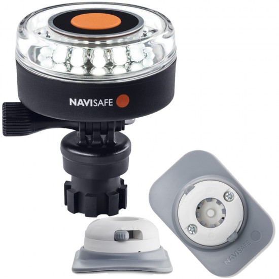 Navisafe Navilight 360 Degree 2NM White w/Navimount Base & RIB Mount - White