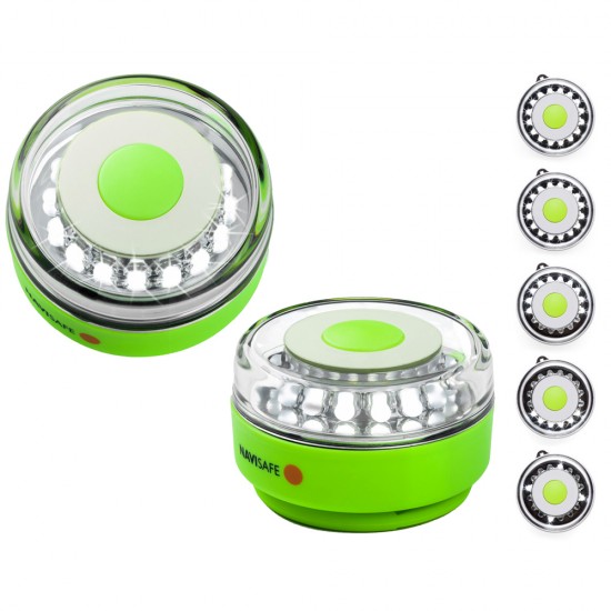 Navisafe Navilight All-White 5 Mode 360 Degree Rescue 2NM w/Green Magnet Base