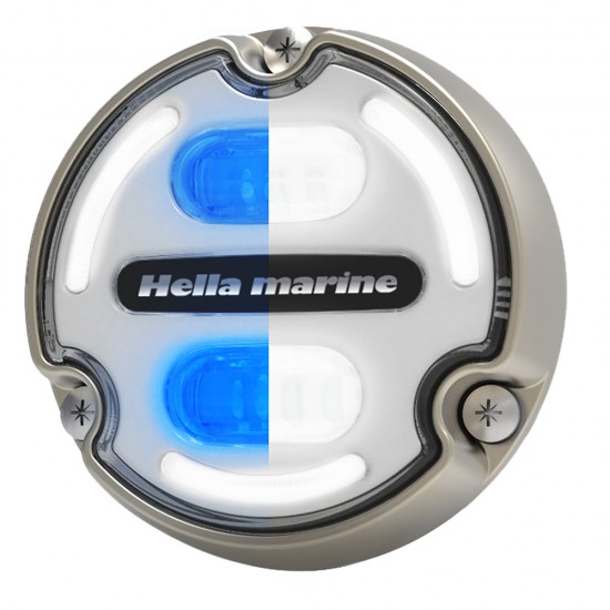 Hella Marine Apelo A2 Blue/White Underwater Light - 3000 Lumens - Bronze w/ White Lens