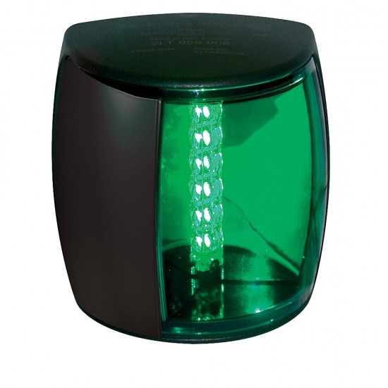 Hella Marine NaviLED PRO Port Navigation Lamp - 2nm - Green Lens/Black Housing