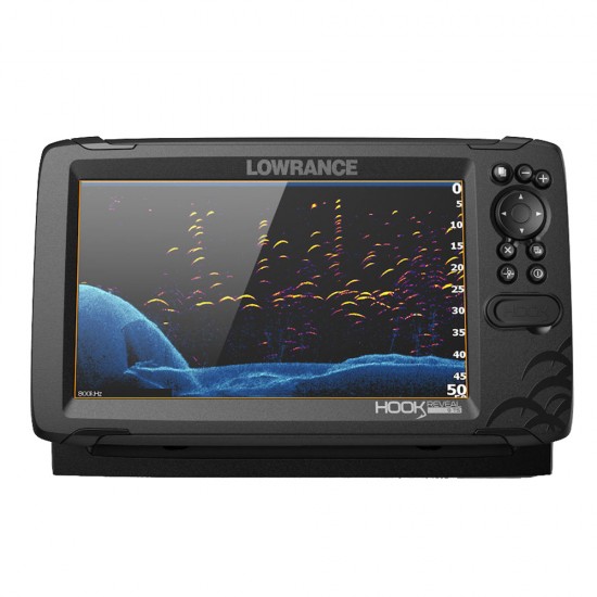 Lowrance Hook Reveal 9 Combo with TripleShot™ Transom Mount & C-MAP Contour™+ Card