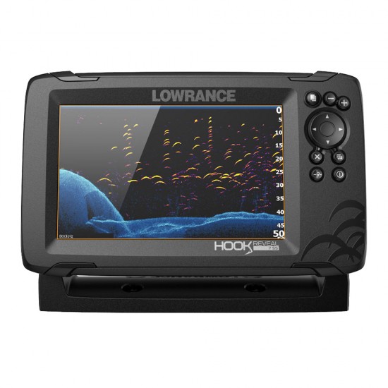 Lowrance Hook Reveal 7 Combo with 50/200kHz HDI Transom Mount & C-MAP Contour™+ Card