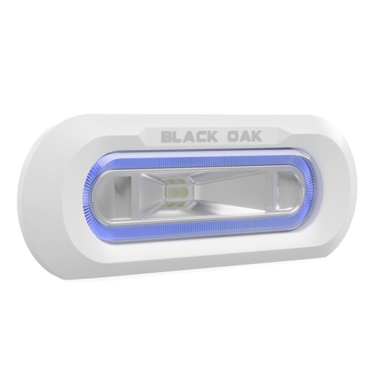 Black Oak Low Pro Marine Spreader Light - Flush Mount - White Housing - Blue LED Black Oak Low Pro Marine Spreader Light - Flush Mount - White Housing - Blue LED