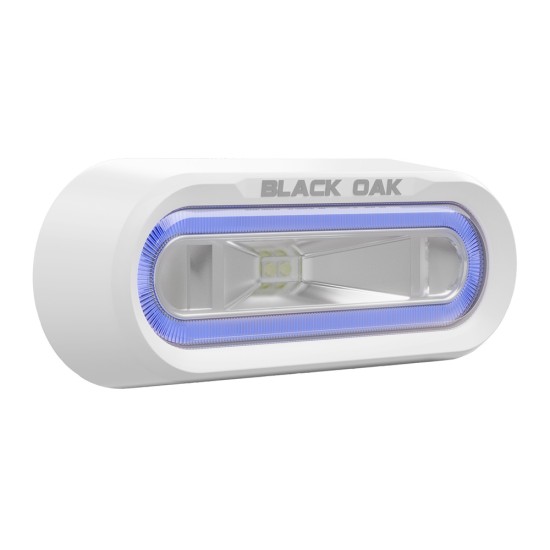 Black Oak Low Pro Off Road Spreader Light - Bracket Mount - White Housing - Blue LED Black Oak Low Pro Off Road Spreader Light - Bracket Mount - White Housing - Blue LED