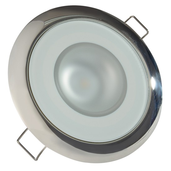 Lumitec Mirage - Flush Mount Down Light - Glass Finish/Polished SS Bezel - 2-Color White/Blue Dimming Lumitec Mirage - Flush Mount Down Light - Glass Finish/Polished SS Bezel - 2-Color White/Blue Dimming