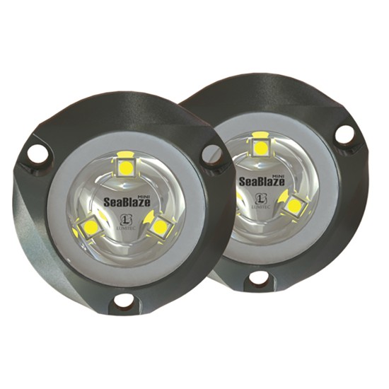 Lumitec SeaBlaze Mini Underwater Light - Pair - Brushed Finish - White Non-Dimming Lumitec SeaBlaze Mini Underwater Light - Pair - Brushed Finish - White Non-Dimming