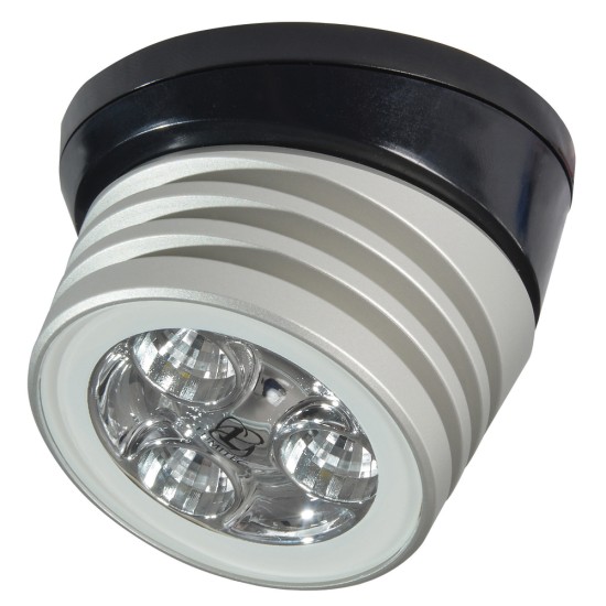Lumitec Zephyr LED Spreader/Deck Light -Brushed, Black Base - White Non-Dimming Lumitec Zephyr LED Spreader/Deck Light -Brushed, Black Base - White Non-Dimming
