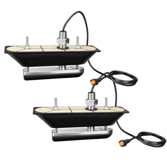 Garmin GT30-THP SS Thru-Hull Pair DownVu/SideVu Scanning Transducer w/Temp f/Hull Deadrises 5 Degree-25 Degree