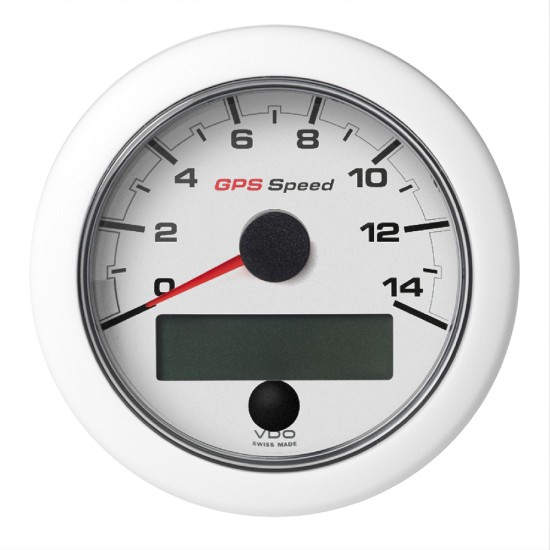 Veratron 3-3/8" (85mm) OceanLink GPS Speedometer (0-14 KN/MPH/KMH) White Dial & Bezel Veratron 3-3/8" (85mm) OceanLink GPS Speedometer (0-14 KN/MPH/KMH) White Dial & Bezel