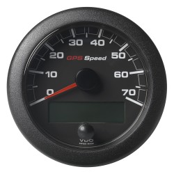 Veratron 3-3/8" (85mm) OceanLink GPS Speedometer - Black Dial & Bezel (0-70 K/MPH/KMH)