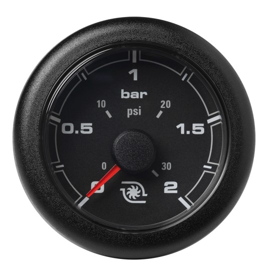 Veratron 52MM (2-1/16") OceanLink Boost Pressure Gauge - 2 Bar/30 PSI - Black Dial & Bezel Veratron 52MM (2-1/16") OceanLink Boost Pressure Gauge - 2 Bar/30 PSI - Black Dial & Bezel