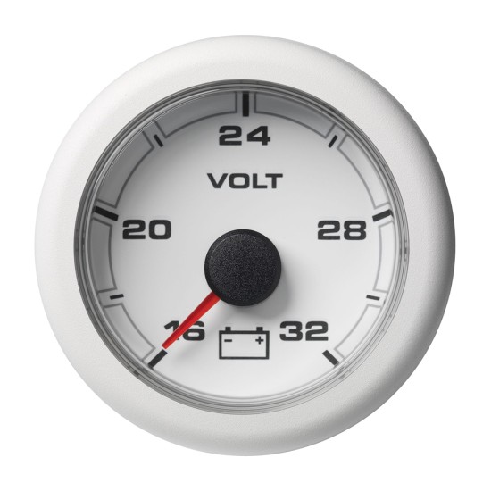 Veratron 52MM (2-1/16") OceanLink Battery Voltage Gauge - 16 to 32V - White Dial & Bezel Veratron 52MM (2-1/16") OceanLink Battery Voltage Gauge - 16 to 32V - White Dial & Bezel