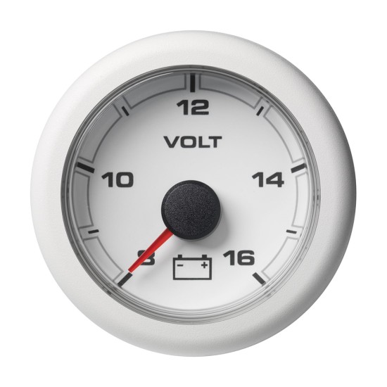 Veratron 52MM (2-1/16") OceanLink Battery Voltage Gauge - 8 to 16V - White Dial & Bezel Veratron 52MM (2-1/16") OceanLink Battery Voltage Gauge - 8 to 16V - White Dial & Bezel