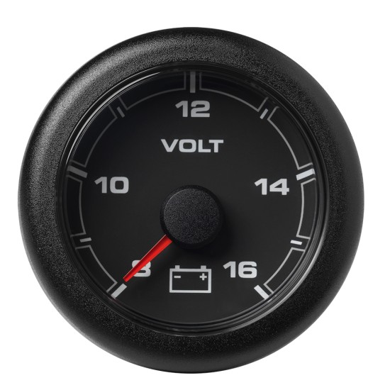Veratron 52MM (2-1/16") OceanLink Battery Voltage Gauge - 8 to 16 V - Black Dial & Bezel Veratron 52MM (2-1/16") OceanLink Battery Voltage Gauge - 8 to 16 V - Black Dial & Bezel