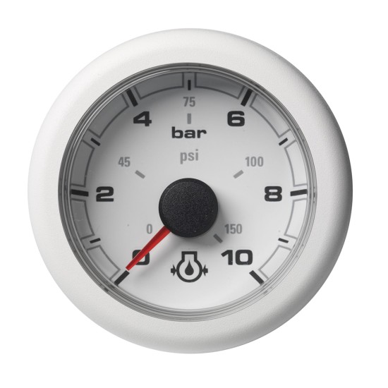 Veratron 52MM (2-1/16") OceanLink Engine Oil Pressure - 10 Bar/150 PSI - White Dial & Bezel Veratron 52MM (2-1/16") OceanLink Engine Oil Pressure - 10 Bar/150 PSI - White Dial & Bezel