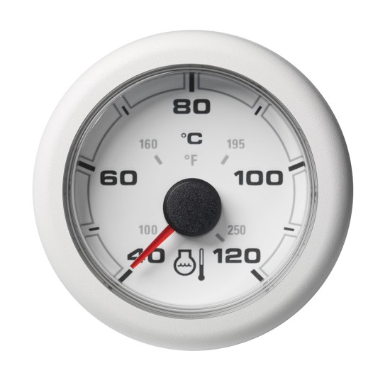 Veratron 52MM (2-1/16") OceanLink Coolant Temperature Gauge - 120 Degree C/250 Degree F - White Dial & Bezel Veratron 52MM (2-1/16") OceanLink Coolant Temperature Gauge - 120 Degree C/250 Degree F - White Dial & Bezel