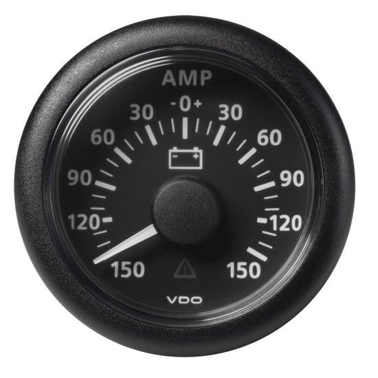Veratron 52MM (2-1/16") ViewLine Battery Status Gauge -150/+150AMP - Black Dial & Bezel Veratron 52MM (2-1/16") ViewLine Battery Status Gauge -150/+150AMP - Black Dial & Bezel