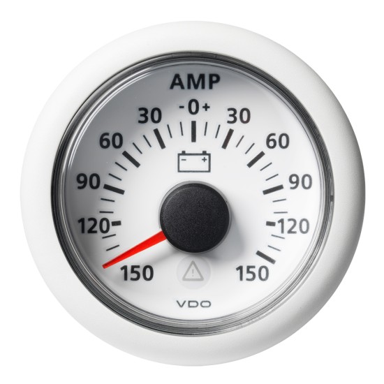 Veratron 52MM (2-1/16") ViewLine Battery Status Gauge -150/+150AMP - White Dial & Bezel Veratron 52MM (2-1/16") ViewLine Battery Status Gauge -150/+150AMP - White Dial & Bezel