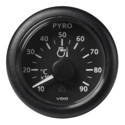 Veratron 52 MM (2-1/16") ViewLine Pyrometer - 100 Degree C to 900 Degree C - Black Dial & Bezel