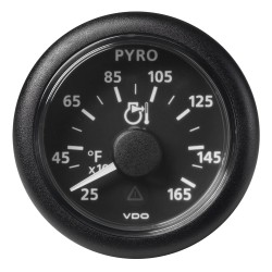 Veratron 52 MM (2-1/16") ViewLine Pyrometer - 250 Degree to 1650 Degree F - Black Dial & Bezel