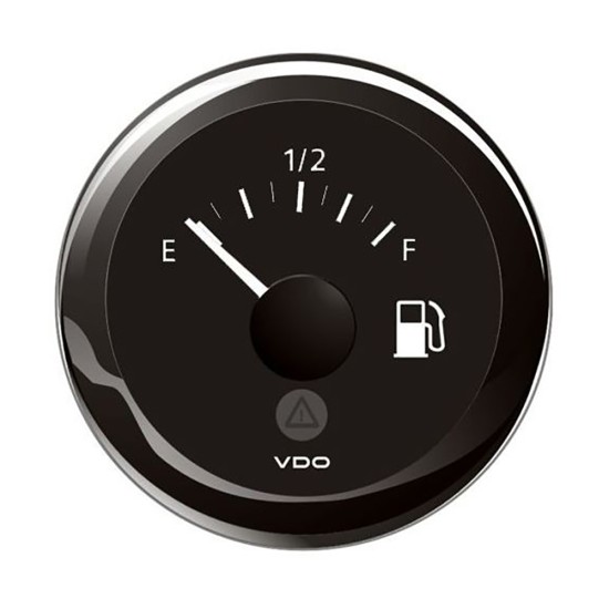 Veratron 52MM (2-1/16") ViewLine Tank Level Gauge E/F - 3-180 Ohm - Black Dial & Bezel Veratron 52MM (2-1/16") ViewLine Tank Level Gauge E/F - 3-180 Ohm - Black Dial & Bezel