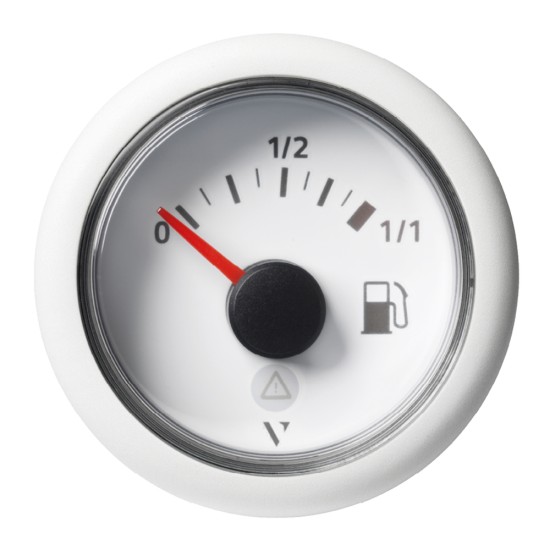Veratron 52mm (2-1/16") ViewLine Fuel Tank Level Gauge - 0 to 1/1 - White Dial & Round Bezel Veratron 52mm (2-1/16") ViewLine Fuel Tank Level Gauge - 0 to 1/1 - White Dial & Round Bezel