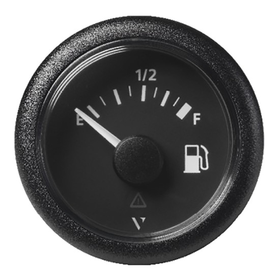 Veratron 52MM (2-1/16") ViewLine Fuel Level Gauge Empty-Full - 90-4 OHM - Black Dial & Round Bezel Veratron 52MM (2-1/16") ViewLine Fuel Level Gauge Empty-Full - 90-4 OHM - Black Dial & Round Bezel