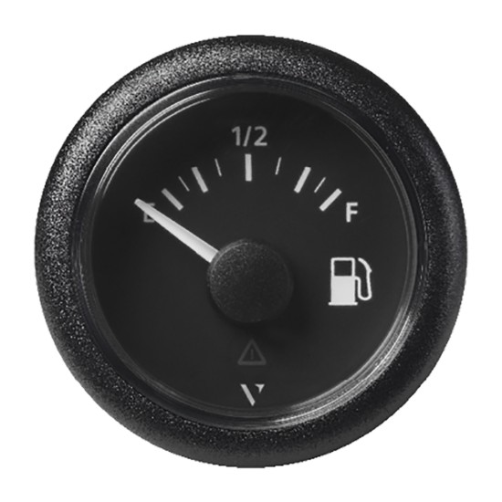 Veratron 52MM (2-1/16") ViewLine Fuel Level Gauge Empty-Full - 0-90 OHM - Black Dial & Round Bezel Veratron 52MM (2-1/16") ViewLine Fuel Level Gauge Empty-Full - 0-90 OHM - Black Dial & Round Bezel