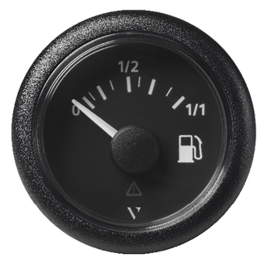 Veratron 52MM (2-1/16") ViewLine Fuel Level Gauge 0-1/1 - 3 to 180 OHM - Black Dial & Round Bezel Veratron 52MM (2-1/16") ViewLine Fuel Level Gauge 0-1/1 - 3 to 180 OHM - Black Dial & Round Bezel