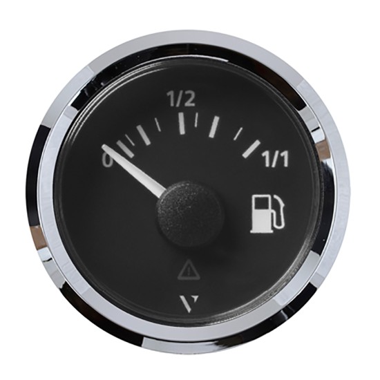 Veratron 52MM (2-1/16") ViewLine Fuel Level Gauge 0-1/1 - 3-180 OHM - Black Dial & Chrome Triangular Bezel Veratron 52MM (2-1/16") ViewLine Fuel Level Gauge 0-1/1 - 3-180 OHM - Black Dial & Chrome Triangular Bezel