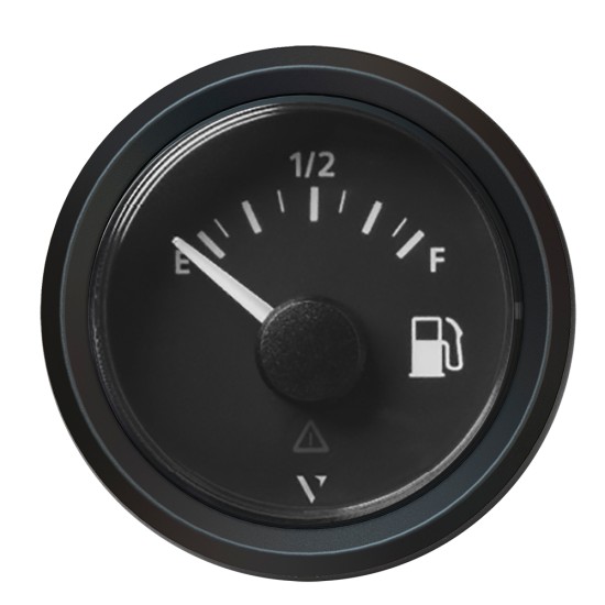 Veratron 52MM (2-1/16") ViewLine Fuel Level Gauge Empty/Full - 240 to 33.5 OHM - Black Dial & Triangular Bezel Veratron 52MM (2-1/16") ViewLine Fuel Level Gauge Empty/Full - 240 to 33.5 OHM - Black Dial & Triangular Bezel