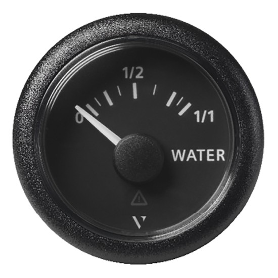 Veratron 52MM (2-1/16") ViewLine Fresh Water Resistive - 3 to180 OHM - Black Dial & Round Bezel Veratron 52MM (2-1/16") ViewLine Fresh Water Resistive - 3 to180 OHM - Black Dial & Round Bezel