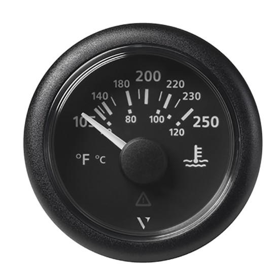 Veratron 52MM (2-1/16") ViewLine Water Temperature Gauge - 100-250 Degree F - Black Dial & Bezel Veratron 52MM (2-1/16") ViewLine Water Temperature Gauge - 100-250 Degree F - Black Dial & Bezel