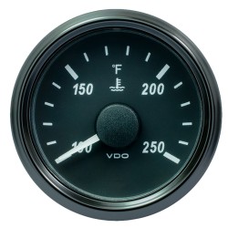 VDO SingleViu 52mm (2-1/16") Water Temp. Gauge - 250 Degree F - 291-22 OHM