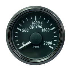 VDO SingleViu 52mm (2-1/16") Exhaust Gas Temp. Gauge - 2000 Degree F