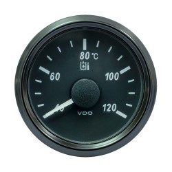 VDO SingleViu 52mm (2-1/16") Hydraulic Oil Temp. Gauge - 120 Degree C - 291-22 Ohm
