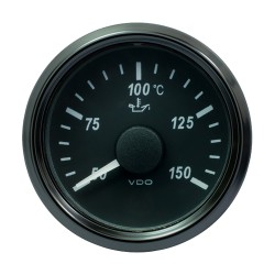 VDO SingleViu 52mm (2-1/16") Oil Temp. Gauge - 150 Degree C - 322-18 Ohm