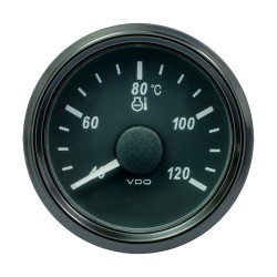 VDO SingleViu 52mm (2-1/16") Water Temp. Gauge - Euro - 120 Degree C - 291-22 ohm