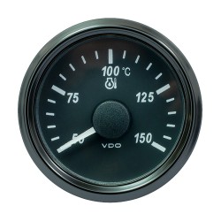 VDO SingleViu 52mm (2-1/16") Oil Temp. Gauge - Euro - 150 Degree C - 322-18 Ohm