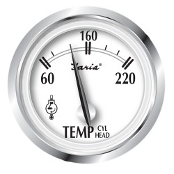 Faria Newport SS 2" Cylinder Head Temperature Gauge w/Sender - 60 Degree to 220 Degree F