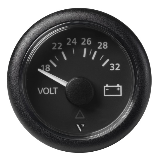 Veratron 52mm (2-1/16") Viewline Voltmeter 18-32V - Black Dial & Bezel Veratron 52mm (2-1/16") Viewline Voltmeter 18-32V - Black Dial & Bezel